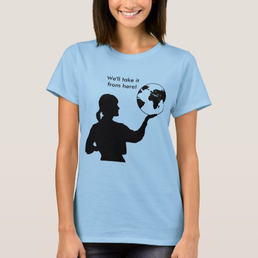 レディースフローサークル上部 Tシャツ (正面)