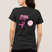 レディースブラックTシャツ「Go with the Pink」 トライブレンドTシャツ (裏面)