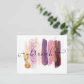 レディースブランチかわいらしグリッタースミア ポストカード (スタンド正面)