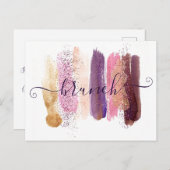 レディースブランチかわいらしグリッタースミア ポストカード (正面/裏面)