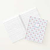 レディースブルークラシックホワイトピンクジンジャージャーズイニシャル ノートブック (内部)