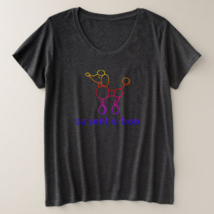 レディースプラスサイズ"私たちは良い匂い" プラスサイズTシャツ