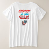 レディースプラスサイズTシャツ プラスサイズTシャツ (デザイン裏面)