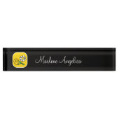 レディースプロフェッショナルオフィスフローラモノグラム デスクネームプレート (正面)