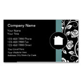 レディースプロフェッショナル不動産仲介業者テーマ マグネット名刺 (正面)