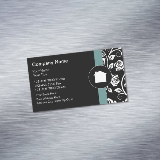 レディースプロフェッショナル不動産仲介業者テーマ マグネット名刺 (インサイチュ)