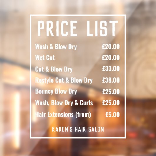 レディースヘアサロン ウィンドウサイン (シート2)