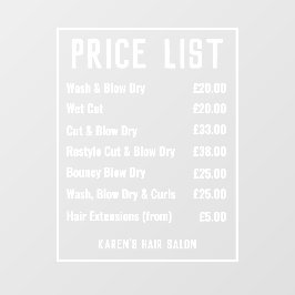 レディースヘアサロン ウィンドウサイン