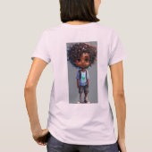 レディースベーシックTシャツ | 快適スタイリッシュで Tシャツ (裏面)