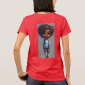 レディースベーシックTシャツ | 快適スタイリッシュで Tシャツ (裏面)