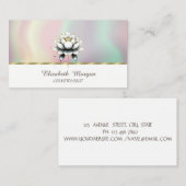 レディースホワイトロータスカラフル 名刺 (正面/裏面)