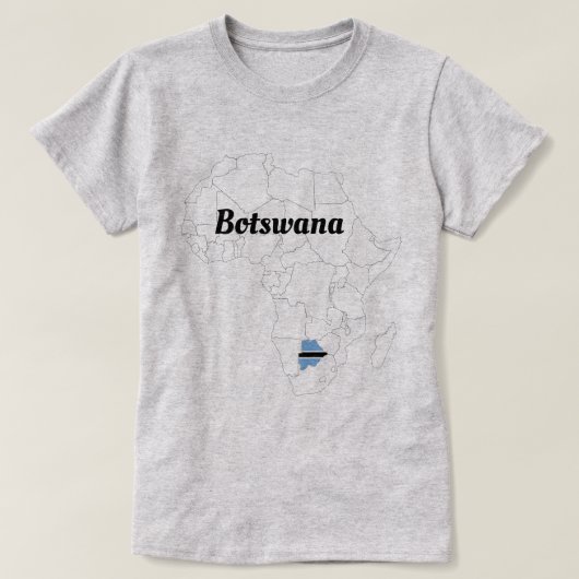 レディースボツワナ、アフリカプライドTシャツ Tシャツ (デザイン正面)