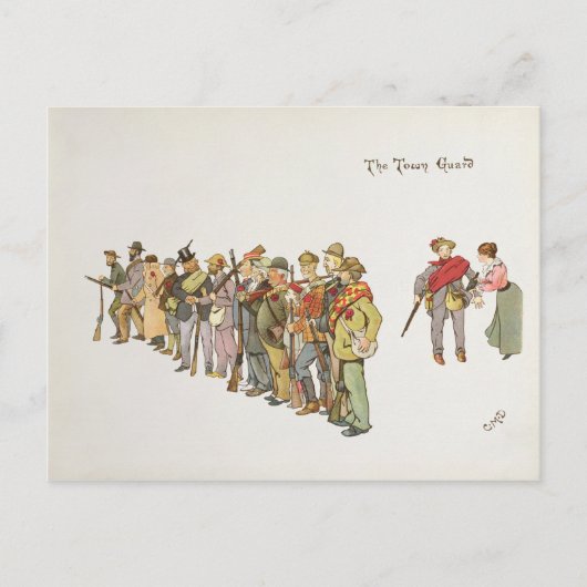 レディースミスのリーガーからの町の警備 ポストカード (正面)