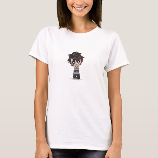 レディースメランジュリンガーTシャツ Tシャツ (正面)