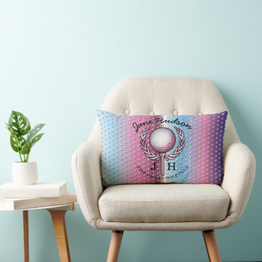 レディースモノグラムエレガントゴルフデザイン ランバークッション (椅子)