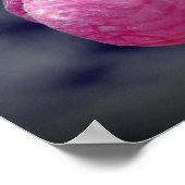 レディースリッパーフラワーブラックとホワイト部分色 ポスター (角)