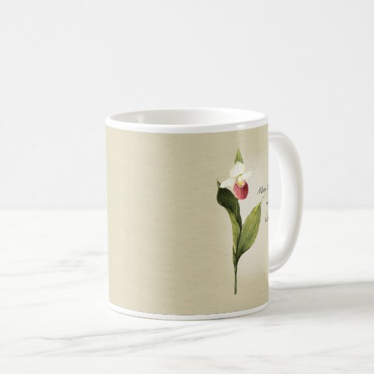 レディースリッパ花ありがとうご親切 コーヒーマグカップ (正面右)