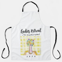 レディースリトリートデザインフラワーズオンザテーブル エプロン