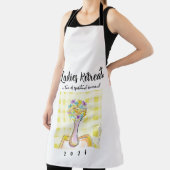 レディースリトリートデザインフラワーズオンザテーブル エプロン (インサイチュ)