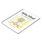 レディースリトリートデザインフラワーズオンザテーブル ノートブック (左側)