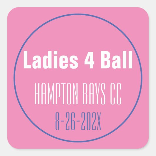 レディースリーグ大会土産 スクエアシール (正面)