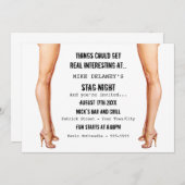 レディースレッグス バチェラーパーティー招待状 招待状 (正面/裏面)