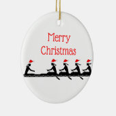 レディースレディースサンタハットローイングローワーズクルーチーム#4 セラミックオーナメント (右)