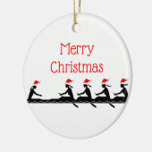 レディースレディースサンタハットローイングローワーズクルーチーム#4 セラミックオーナメント (左)