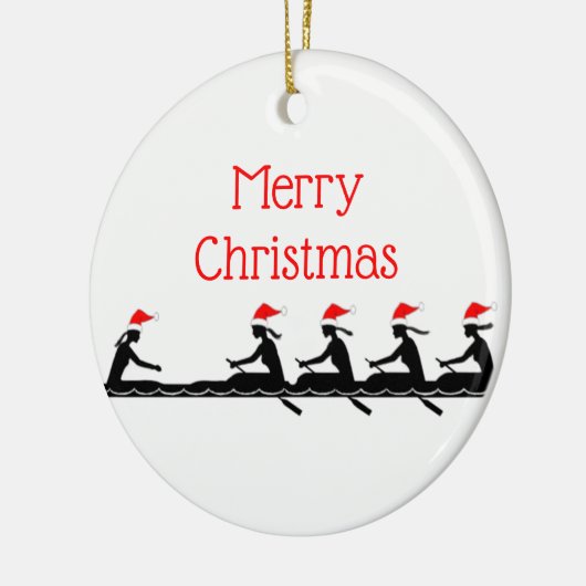 レディースレディースサンタハットローイングローワーズクルーチーム#4 セラミックオーナメント (左)