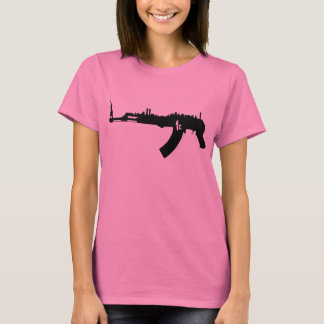 レディースレトロNYカラシニコフ自動小銃のTシャツ Tシャツ
