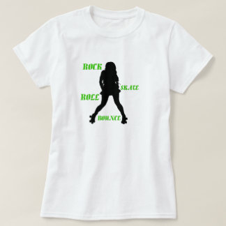 レディースロックス転がケートバウンスTシャツ – 緑 Tシャツ