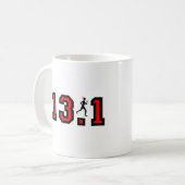レディース半分のマラソン コーヒーマグカップ (正面左)