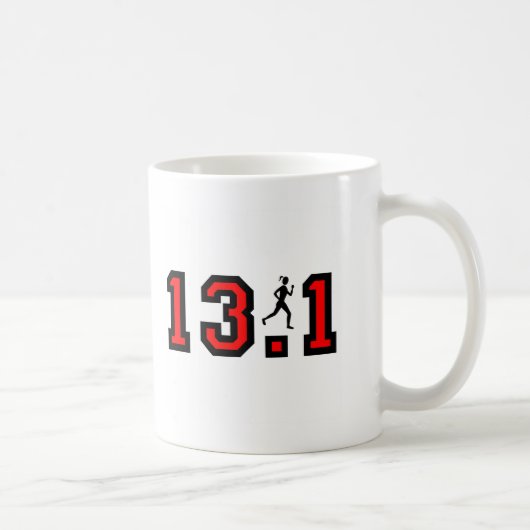レディース半分のマラソン コーヒーマグカップ (右)