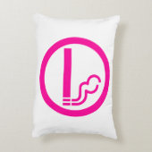レディース喫煙領域喫煙女性日本の標識 アクセントクッション (裏面(縦))
