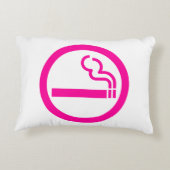 レディース喫煙領域喫煙女性日本の標識 アクセントクッション (裏面)