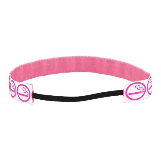 レディース喫煙領域喫煙女性日本の標識 アスレチックヘッドバンド (裏面)