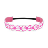 レディース喫煙領域喫煙女性日本の標識 アスレチックヘッドバンド (正面)