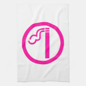 レディース喫煙領域喫煙女性日本の標識 キッチンタオル (縦)