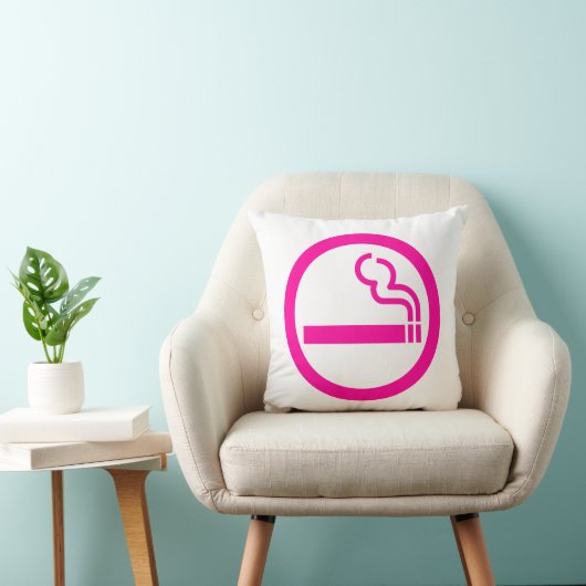 レディース喫煙領域喫煙女性日本の標識 クッション (椅子)