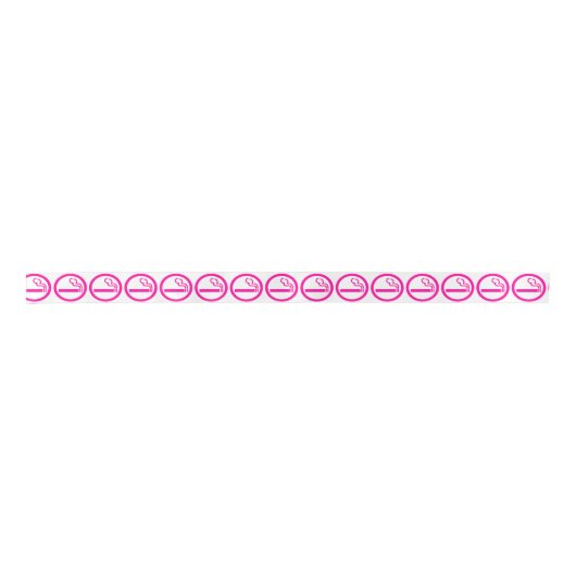 レディース喫煙領域喫煙女性日本の標識 サテンリボン (正面)