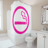 レディース喫煙領域喫煙女性日本の標識 シャワーカーテン (インサイチュ)