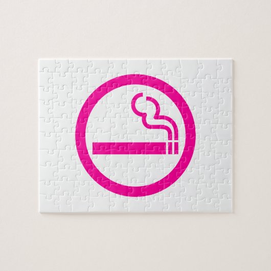 レディース喫煙領域喫煙女性日本の標識 ジグソーパズル (横)