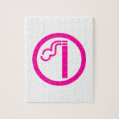 レディース喫煙領域喫煙女性日本の標識 ジグソーパズル (縦)