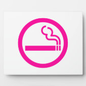 レディース喫煙領域喫煙女性日本の標識 フォトプラーク (正面)