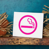 レディース喫煙領域喫煙女性日本の標識 フォトプラーク (側面)