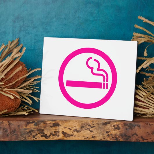 レディース喫煙領域喫煙女性日本の標識 フォトプラーク (側面)