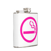 レディース喫煙領域喫煙女性日本の標識 フラスク (右)