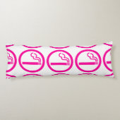 レディース喫煙領域喫煙女性日本の標識 ボディピロー (裏面)