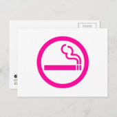 レディース喫煙領域喫煙女性日本の標識 ポストカード (正面/裏面)