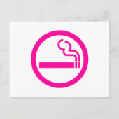 レディース喫煙領域喫煙女性日本の標識 ポストカード (正面)